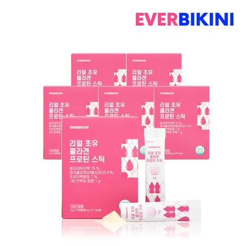 에버비키니 리얼 초유 콜라겐 프로틴 스틱 6박스 6개월분
