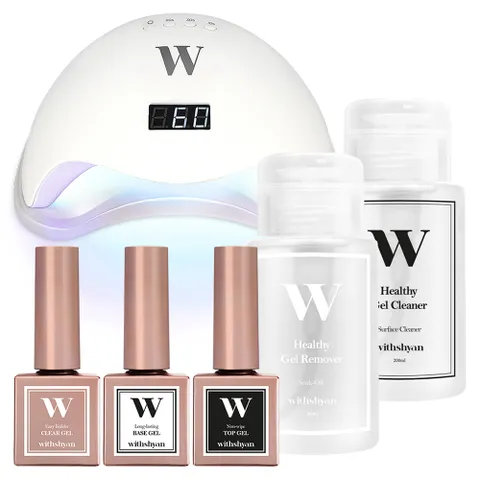 위드샨 프로페셔널 젤네일 위드젤 기초 6종 세트, 프로 젤 램프 48..., 1세트