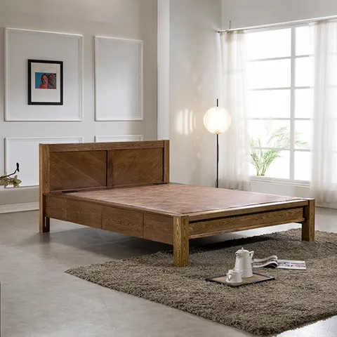 [구들장] 모던 서랍형 퀸 황토숯볼 흙침대, 브라운, 색상:브라운