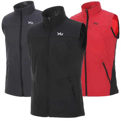 [샤인힐즈]봄여름 MZ 통풍메쉬 스판 집업조끼 골프웨어 MJV2204, 그레이, 105