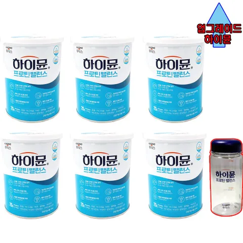 일동후디스 일동후디스 new 하이뮨 프로틴밸런스 6통+보틀1개+스푼3개 304g, 6개