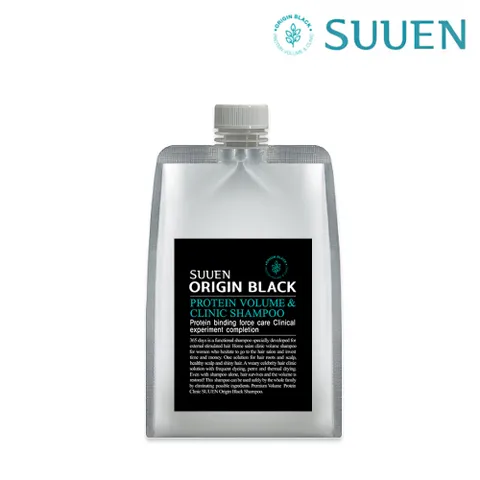 수앤 오리진 블랙 단백질 샴푸 리필 700ml, 700ml, 1개