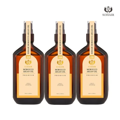 [쏘헤어] 모로코 아르간 오일 프리미엄 헤어 에센스 100ml 3병, 100ml, 3개