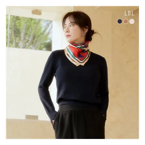 [LBL] (24FW) 호주산 메리노울100 라운드 클래식니트 3종, 사이즈:M(MIDI..., 상세 설명 참조