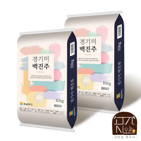 곳간오늘 경기미 백진주 쌀 20kg (10kg+10kg), 2개