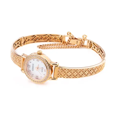 글로리골드 14k 18k 여성 예물시계 금시계 GFW-025, 18K핑크골드, 22.5cm