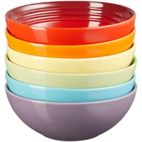 Le Creuset 르쿠르제 스톤웨어 시리얼 그릇 16cm 6개 세트, 6개
