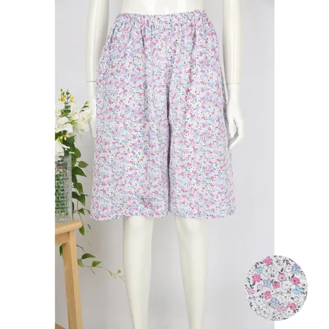 인견하우스 풍기인견 인견실내복 인견파자마 인견반바지-잔꽃 핑크, 중(66~77)