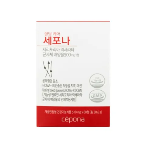 세포나 60정 (10일분) [세리포리아 락세라타 공복 혈당케어 인슐린저항성 지표개선 동시 감소 당수치], 60정, 1개