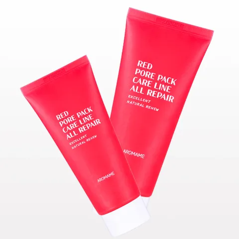 [아로마미] 모공수축 특허팩1위 레드 (신제품) / 100만개판매 후기20만건이상 홈쇼핑완판 모공팩 피지, 1개입, 2개
