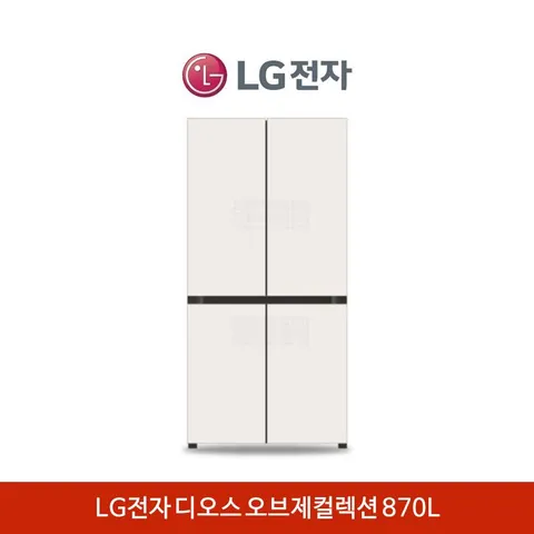 LG전자 디오스 오브제컬렉션 매직스페이스 냉장고 870L 에너지 1등급 크림화이트