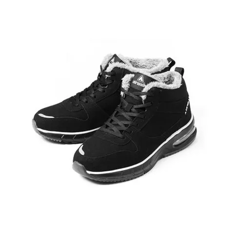 에어워크 에어쿠션 방한 워킹화, 블랙, 260