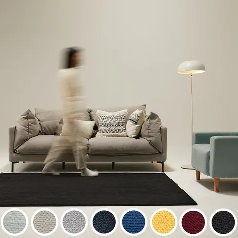 호이데코 보카시 먼지없는 거실카페트 사계절 워셔블 아기 아이방 단모 러그 100x150, 라이트 베이지, 170x230