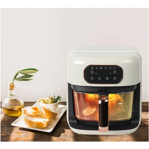 글라스 에어프라이어 소형 유리 에어프라이 바스켓 에어후라이기 3.5L 5L, 3.5L 글라스 에..., 1개