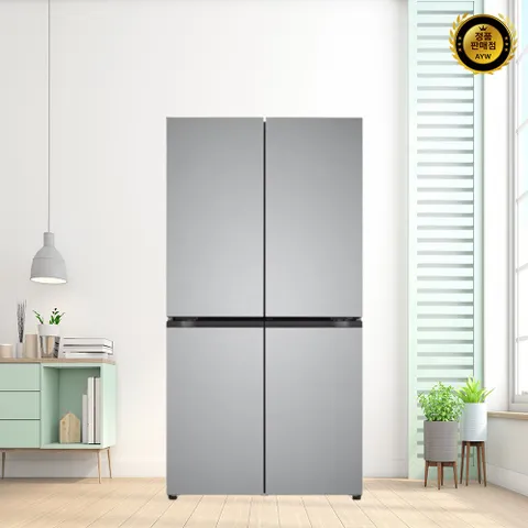 LG전자 T875P111 디오스 오브제컬렉션 매직스페이스 냉장고 1등급 870L 프라임실버, T875P111