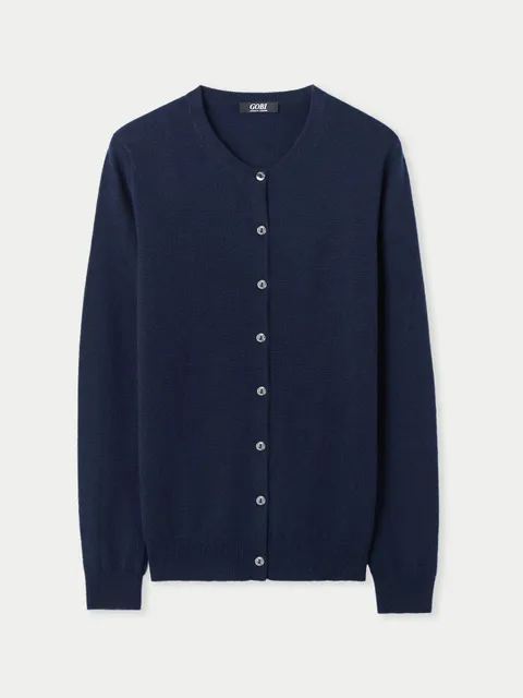 Gobi 고비 캐시미어 크루넥 가디건 네이비 307826, NAVY, XS