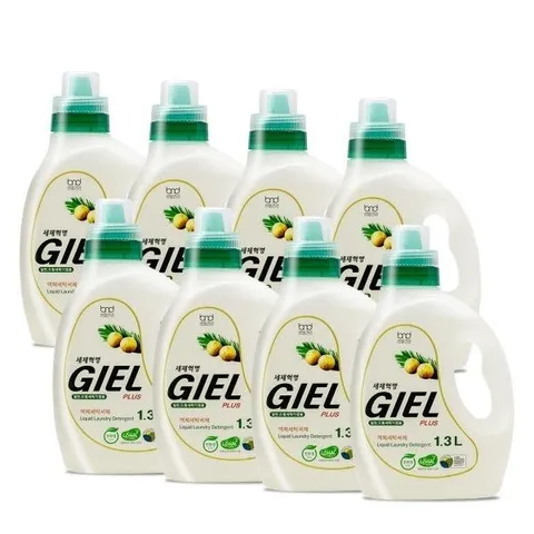 세제혁명 지엘플러스 액체 세탁세제 1.3L 8통, 1.3L, 8개