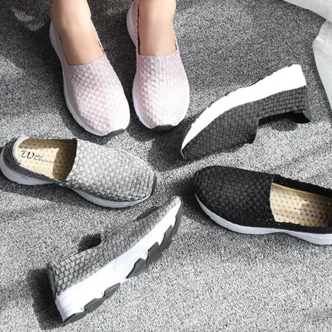 발편한 우븐슈즈 스판 밴딩 메쉬 슬립온 CKWT-808우븐, 250, CKWT-808우븐...