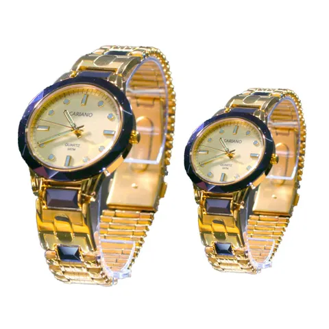 카리아노 세라믹 야광시계 금장시계 금도금 cariano 메탈시계 팔찌 명품시계 금시계 카리아노시계 골드시계, 남성용1개