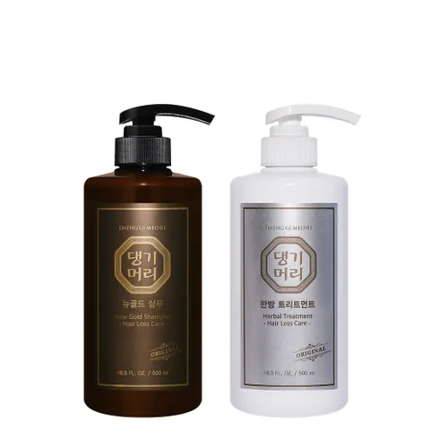 [댕기머리]뉴골드 샴푸 + 한방 트리트먼트, 500ml, 1개
