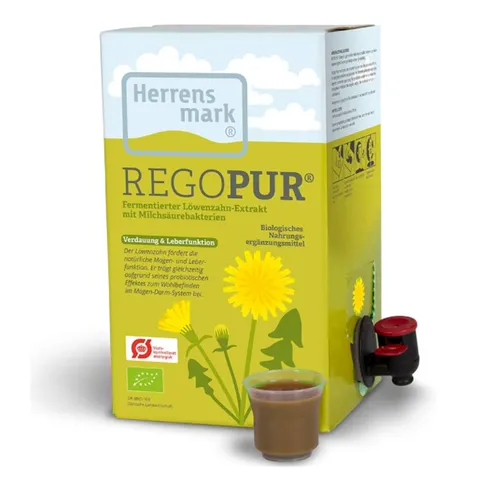 Herrens mark 헤렌스 마크 REGO PUR 유산균 함유 유기농 발효 민들레 착즙주스 1리터 / 민들레주스 민들레즙 민들레 추출물, 1개