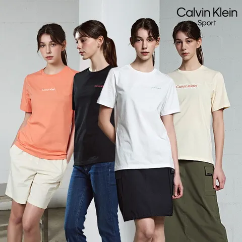[캘빈클라인스포츠][캘빈클라인스포츠] 25SS 여성 시그니처 쿨 반팔티셔츠 4종