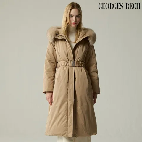 [조르쥬 레쉬](런칭가 299,900원) (25FW) 풀스킨 폭스퍼 롱 구스다운