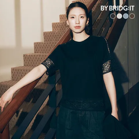 [바이브리짓]○(런칭가 69,900원) 26SS 레이스 폰테 티블라우스 4종