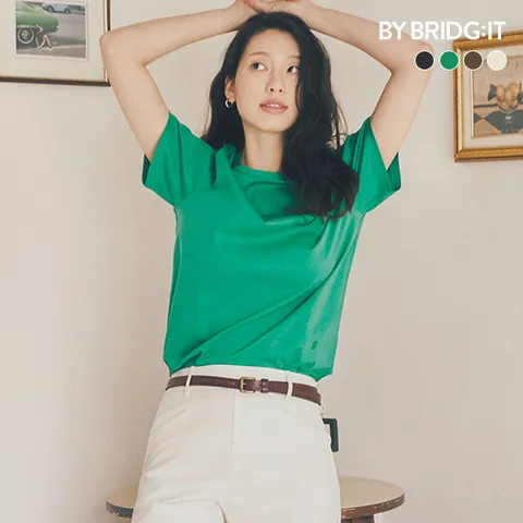 [바이브리짓]○(런칭가 79,900원) 26SS 이집트 GIZA 코튼100 티셔츠 4종