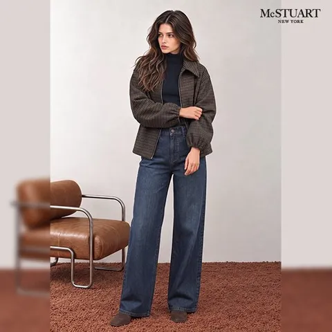 O 맥스튜어트 26FW 여성 더블 기모 데님 팬츠 2종
