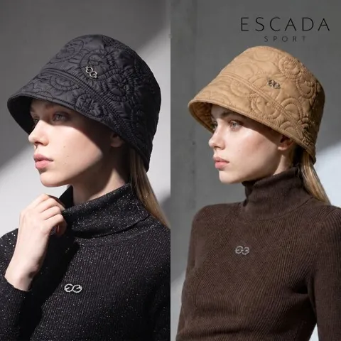 ○ 에스카다스포츠 26FW 로고 퀼팅 버킷햇
