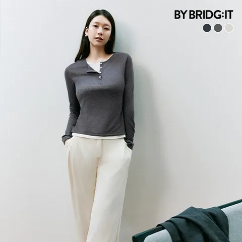 26FW 헨리넥 레이어드 티블라우스 3종