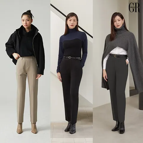 [조르쥬 레쉬]○24FW 트리코트 스트레치 기모본딩 팬츠 3종