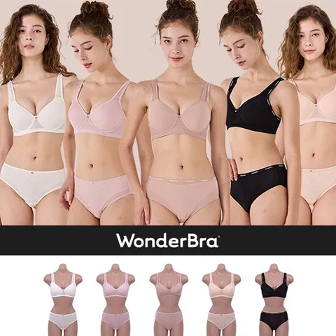 [원더브라]원더브라(WONDERBRA) 스킨팔레트 브라팬티 5세트