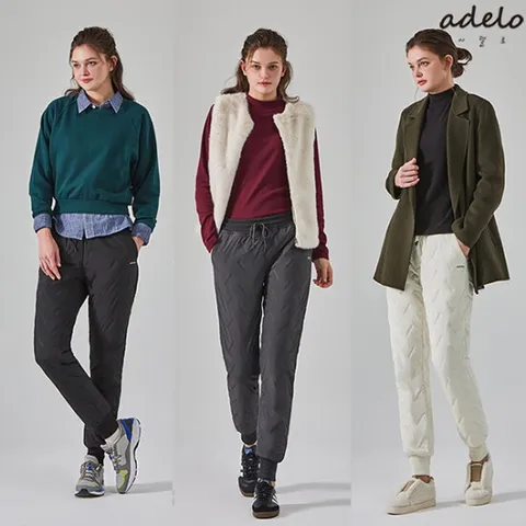 [아델로]아델로 25FW 여성 핫멜팅 고주파 패딩 조거팬츠 3종