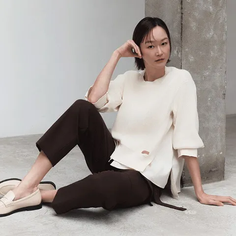 [3.1 필립림 스튜디오]25FW 시그니처 배럴 팬츠(+로고 스트랩)