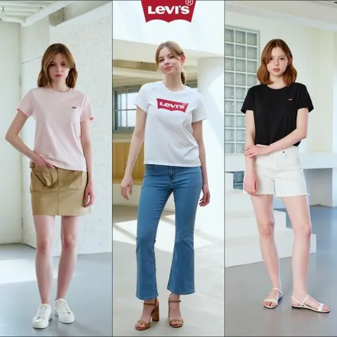 [리바이스]O LEVIS 26SS 여성 시그니처 로고 반팔 티셔츠 3종