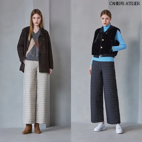 [까이에 아뜰리에](런칭가 69,900원) 25FW 퀼팅 패딩 팬츠 2종