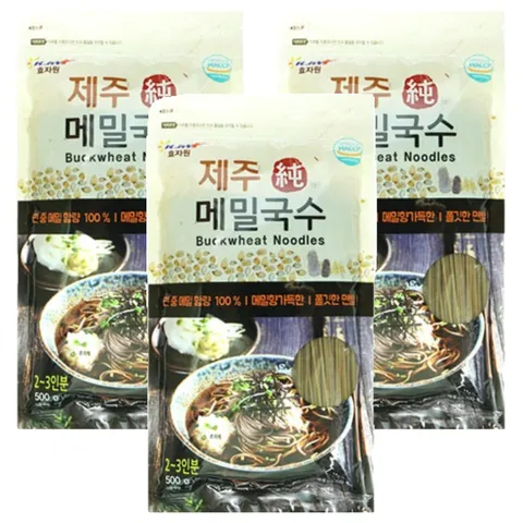 효자원 제주 순 메밀국수, 500g, 3개
