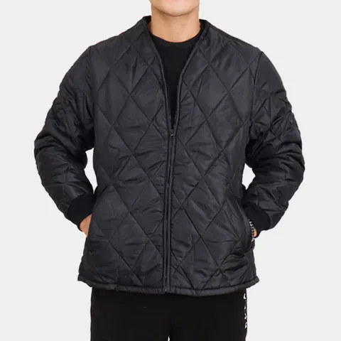 오리지날 방한 깔깔이 기모 군인 군대 방상내피 패딩 점퍼 상의 + 뱃지, 90, 검정