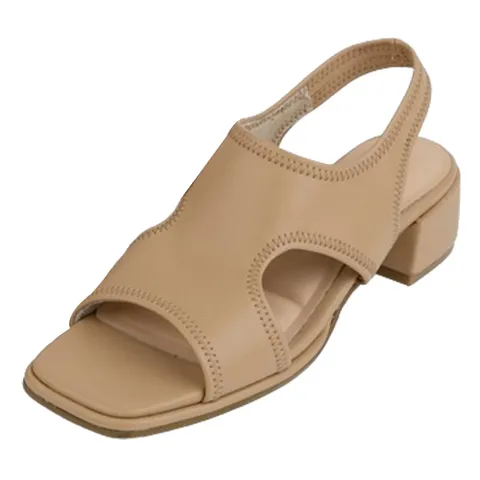 분홍코끼리 여성용 무중력깔창 착착감겨 스판 샌들 4.5cm, 베이지, 230