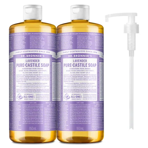 닥터브로너스 라벤더 퓨어 캐스틸 솝 바디워시, 950ml, 1세트