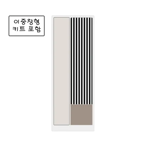 LG 휘센 엣지 창호형에어컨 WQ06DCBAS2 이중형키트, 1개