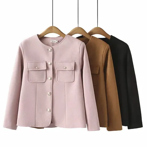 여성 정장 자켓 오피스룩 빅사이즈 정장, 갈색, 2XL (권장 중량...