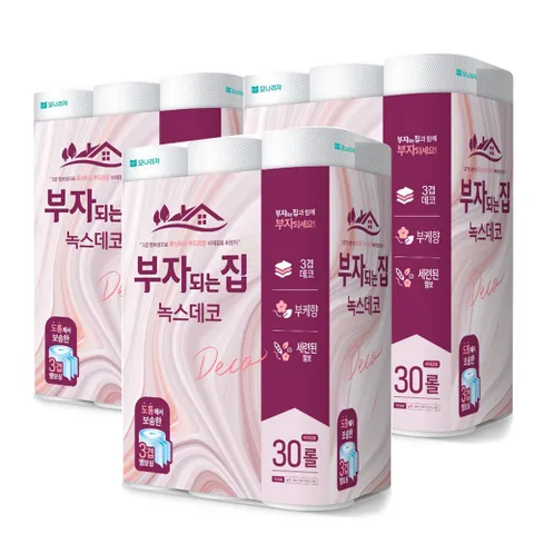 모나리자 3겹 에코모먼트 데코 화장지 30m