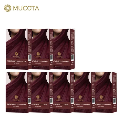 무코타 트리트먼트 이지컬러 염색약 시즌2 8박스 레드브라운, 1개
