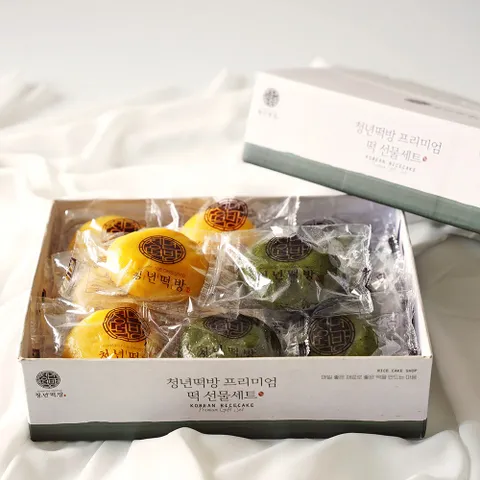 청년떡방 당일생산 쑥+호박인절미 고급포장 개별포장 선물세트, 2kg, 1개