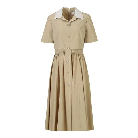 베스띠벨리 체크벨티드원피스CO2533BEP, 55, BE 베이지