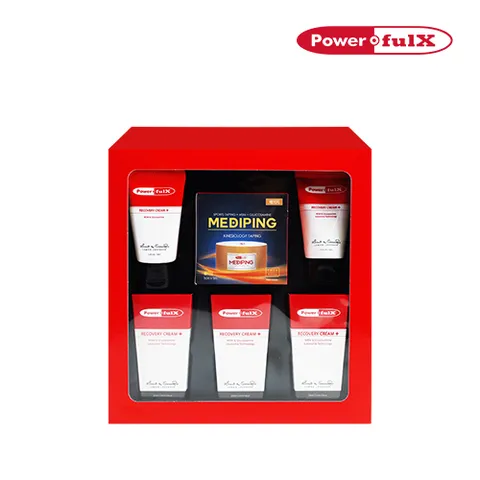 [파워풀엑스] 리커버리크림+메디핑 선물세트 박찬호크림/스포츠테이핑, 리커버리크림30ml..., 1개