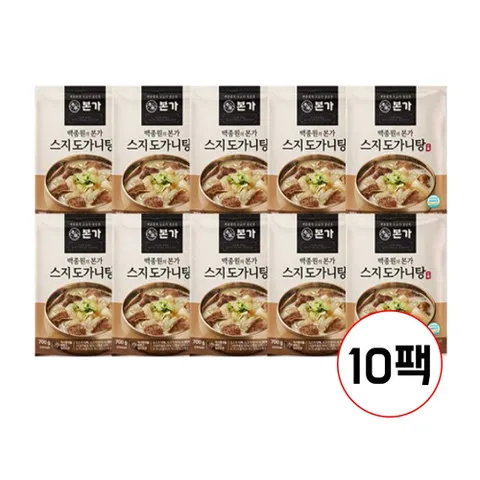 백종원의 본가 스지 도가니탕, 7g, 1박스